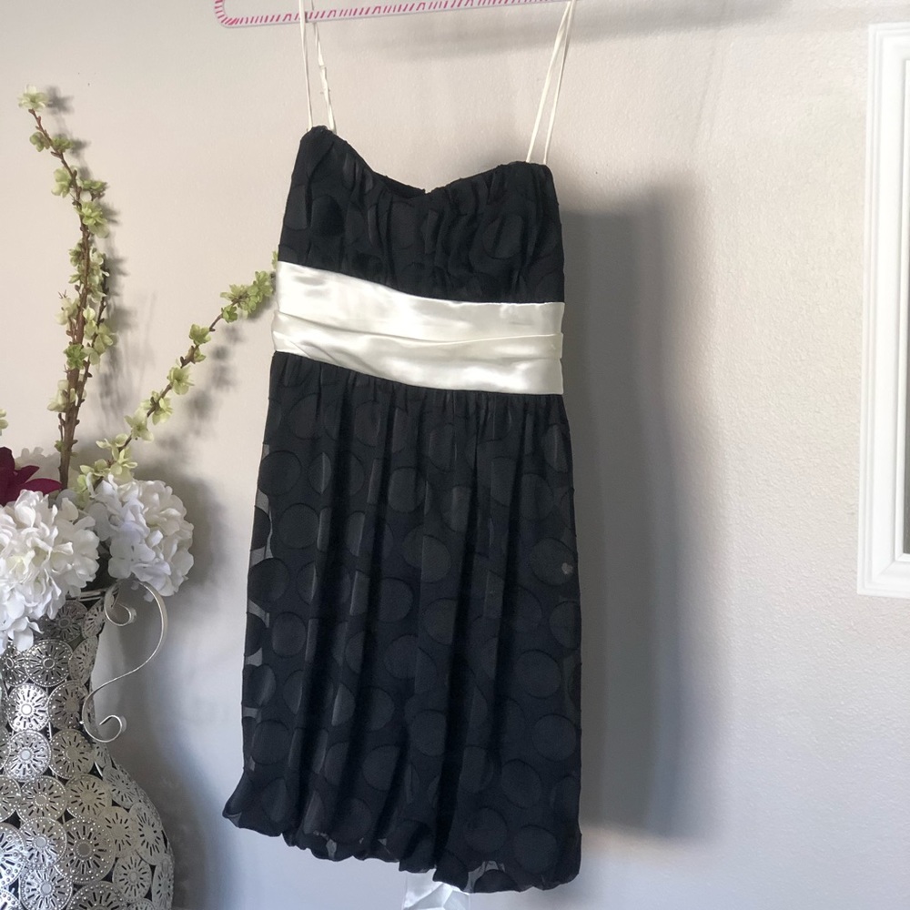 Black polka dot dress